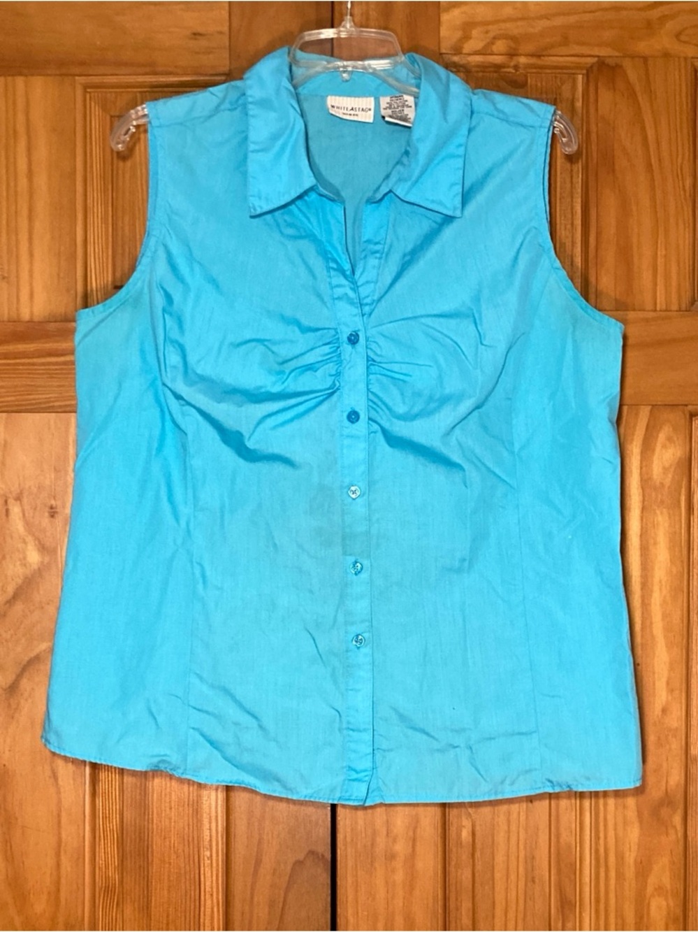 NWOT White Stag Woman Vintage 90s Top Sleeveless Blouse Blue Size 1X 16W